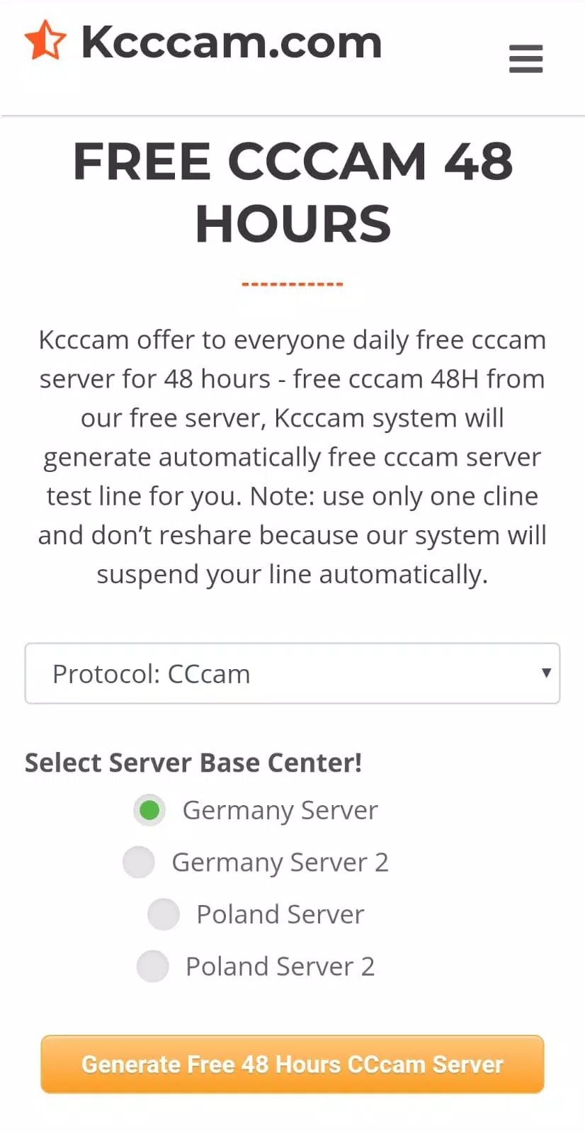 Free CCcam 48H Hours, Kcccam.com Free CCcam Server APK pour Android  Télécharger