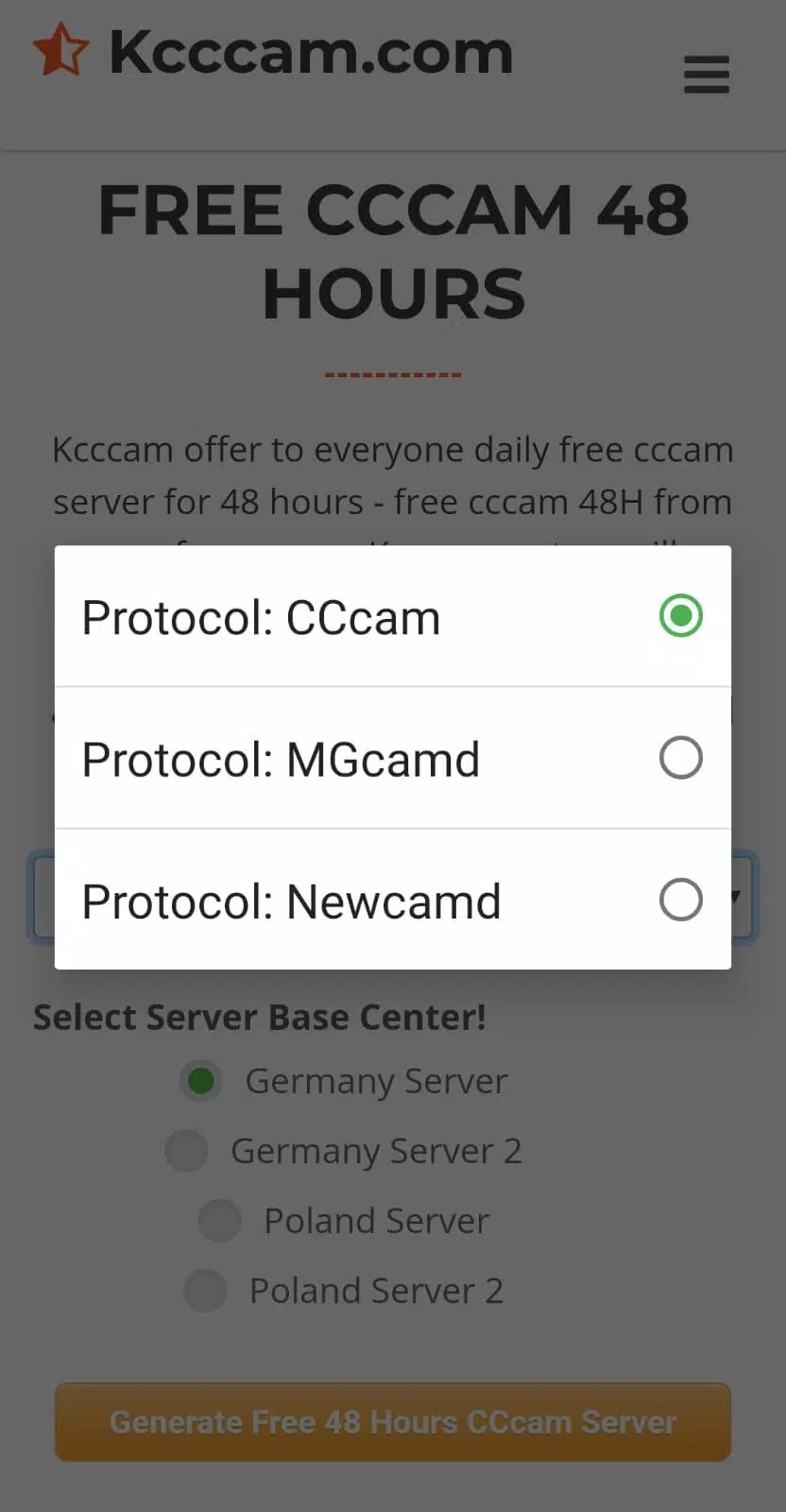 Free CCcam 48H Hours, Kcccam.com Free CCcam Server APK pour Android  Télécharger