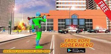 Amazing Frog Rope Man hero: Miami Crime city games