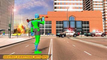 Amazing Frog Rope Man hero: Miami Crime city games screenshot 1
