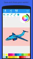 Livre de coloriage d'avion capture d'écran 1