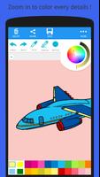 Livre de coloriage d'avion capture d'écran 2