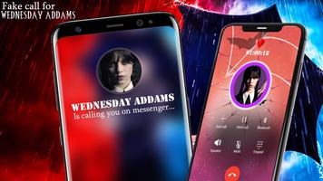 Wenesday Addams Fake Call الملصق