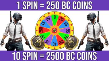 Free BC Coins For PUBGM Lite - Spin & Win Free BC Affiche