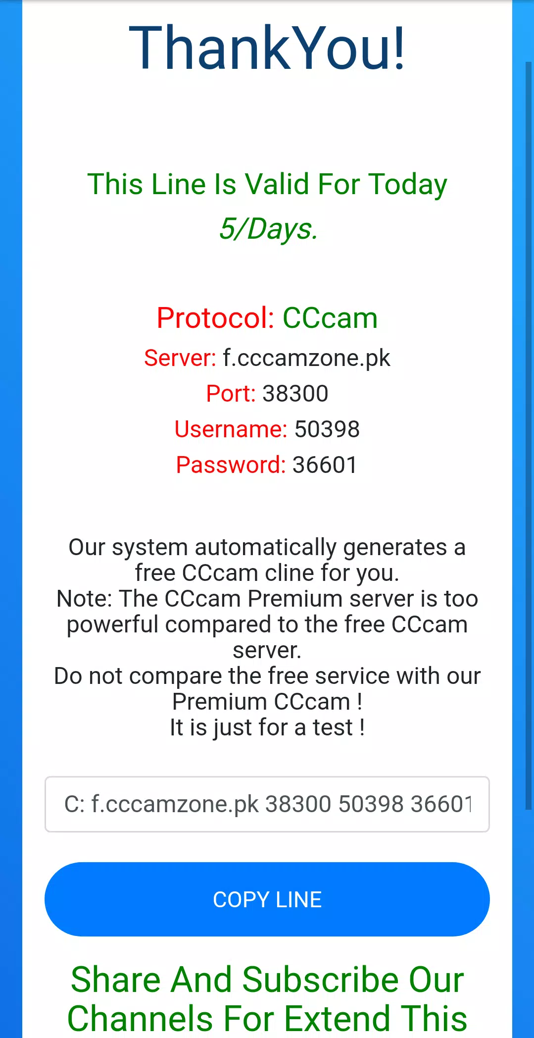 Daily Free CCcam Generator Pro - 5.Days Free CCcam APK pour Android  Télécharger