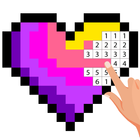 Pixel Art Color by number Game icono