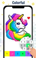 Pixel Art Color by number Game โปสเตอร์