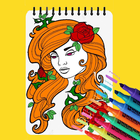 Happy Coloring - Girls Coloring Book-icoon