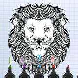King of Animals Coloring Book icône