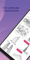 Livre de coloriage de la ville Affiche
