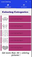 Romantische Liebe Malbuch Plakat