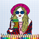美しい少女の塗り絵 APK