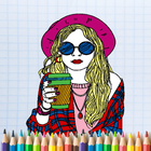 Pretty Woman Coloring Book آئیکن