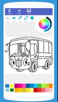 Livre de coloriage bus Affiche