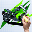 Cool Motorcycle Coloring Book icono