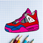Icona Sneakers Art Libro da colorare