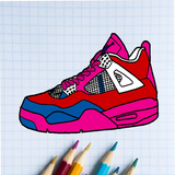 Sneakers Art Coloring Book