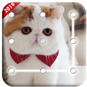 verrouillage de l&#39;écran de modèle de chat icon