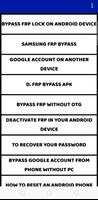 Guide for android FRP bypass poster