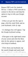 Guide for android FRP bypass screenshot 1