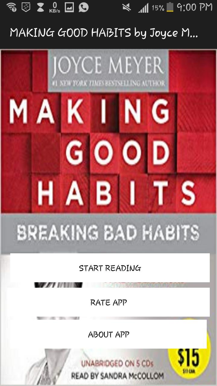 Download Making Good Habits Breaking Bad Habits Joyce Meyer Free Books