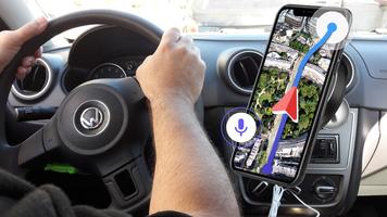 GPS Voix La navigation Vivre Intelligent Plans Affiche