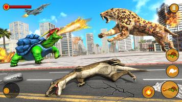 Dragon Turtle City Rescue- Wild Animal Attack Game Ekran Görüntüsü 3