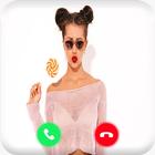 Live Free Video Call :Romantic Girl Video Call icône