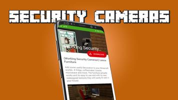 Working Security Cameras & Furniture Mod for MCPE Poster