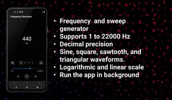 Frequency and sweep generator الملصق