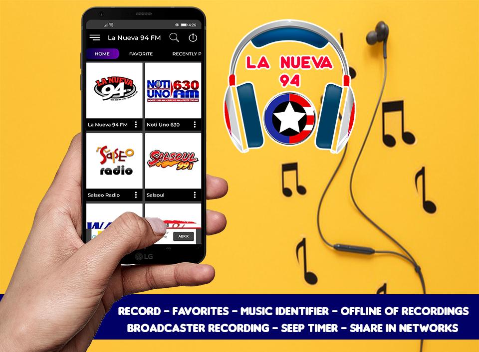 Descarga de APK de La Nueva 94 Puerto Rico La Nueva 94.7 FM para Android