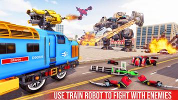 Train Robot Car Transform Game ảnh chụp màn hình 2