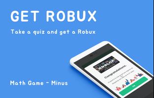 Get Robux Math Minus Calc Poster