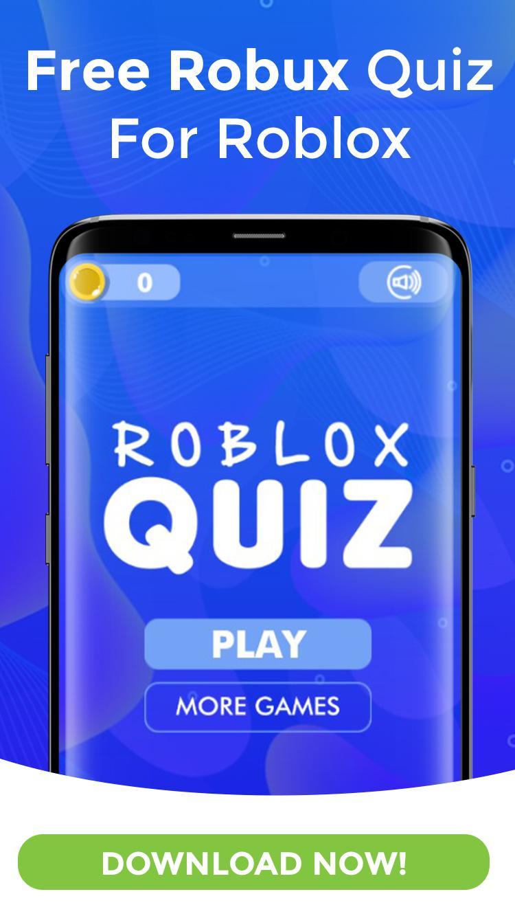 Free Robux Quiz For Roblox Roblox Quiz 2019 For Android - roblox portable