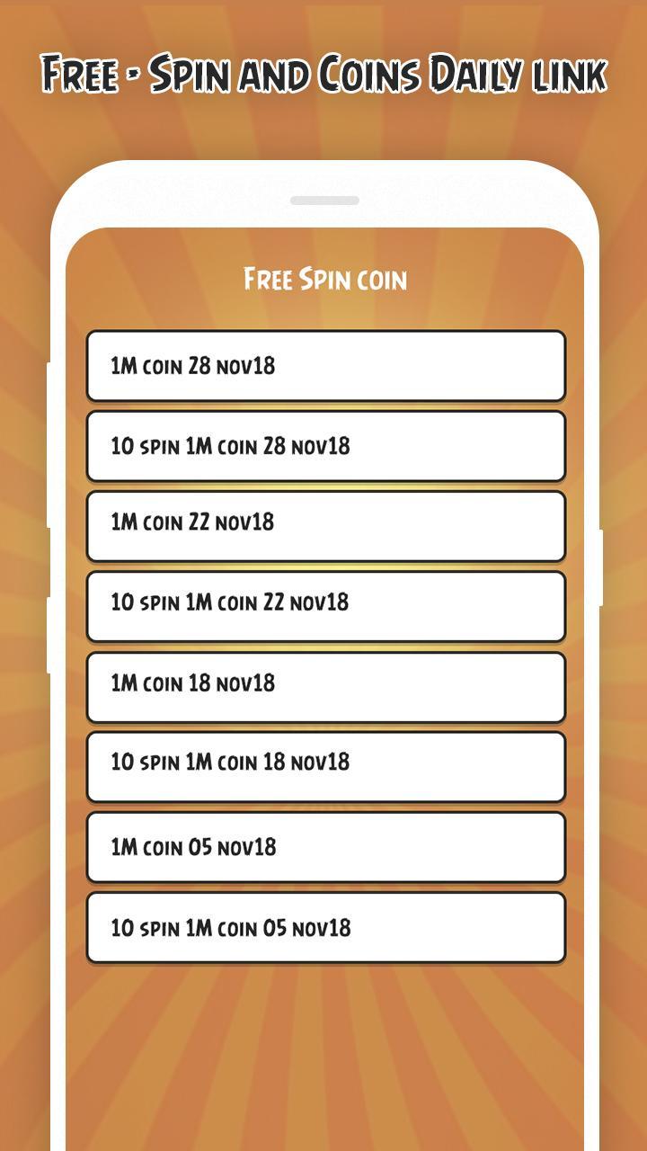 Free Spin And Coins Daily Link For Android Apk Download