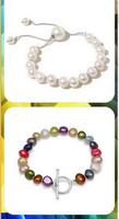 Poster modelli di bracciali di perle 
