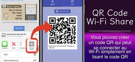 Partage de code QR Wi-Fi Affiche