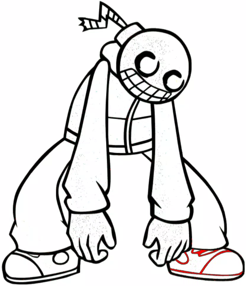 How To Draw FNF MOD Character - Nightmare Sans Easy Step by Step 