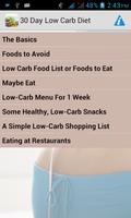 30 Day Low Carb Diet Poster