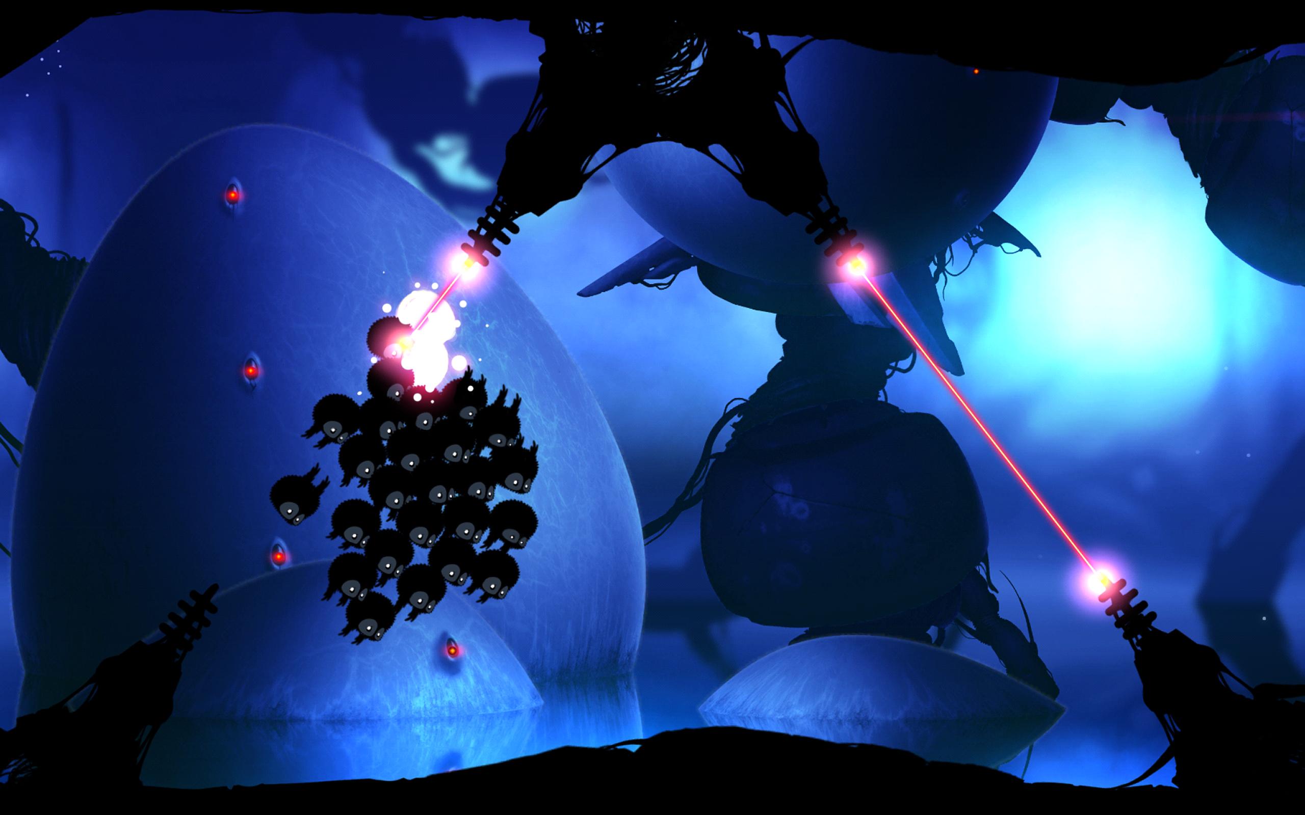 Игра белого шарика. Badland 2.2. Бэдлэнд игра. Badland ps3. Игра с черными шариками.