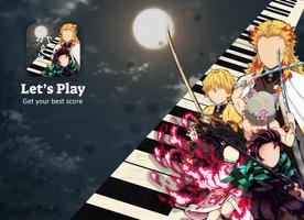 Anime Game Piano Kimetsu No Demon Affiche