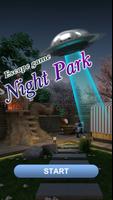 Escape room：Summer night's park and UFO poster