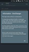 برنامه‌نما dnschanger برای IPv6 و IPv4 عکس از صفحه