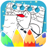 Snowman coloring frozen book