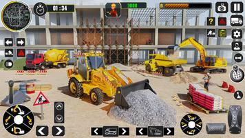 Excavator Construction Game اسکرین شاٹ 1