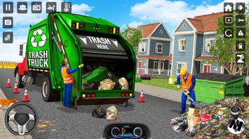 Müll Lastwagen Treiber Sim Plakat