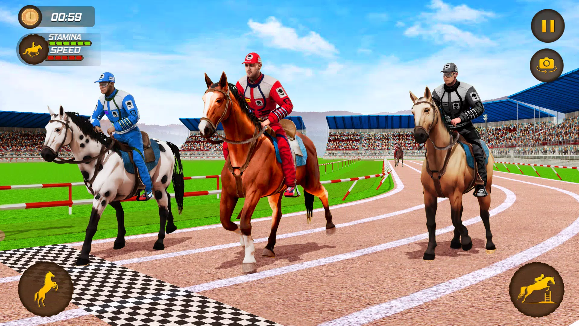 Jogo Corrida de Cavalos 2d online. Jogar gratis