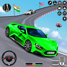 rampa carro corrida jogos 3d ícone