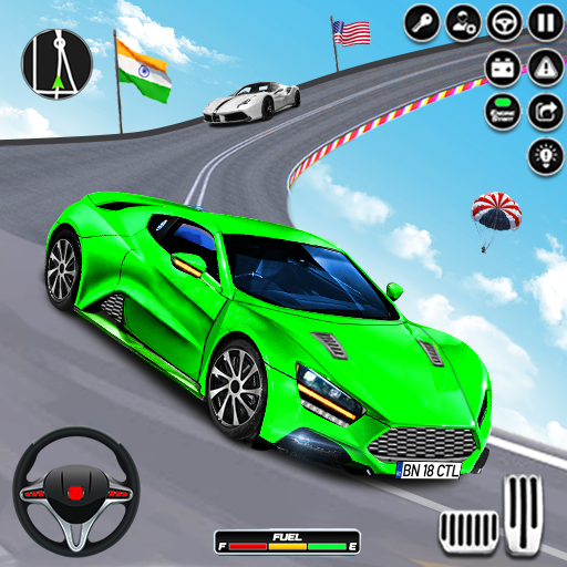 クレイジー 傾斜路 車 レーシング ゲーム 3D
