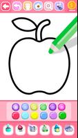 Fruits Coloring Book For Kids 포스터